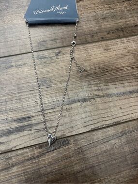 Universal Thread Silver Heart Charm Necklace